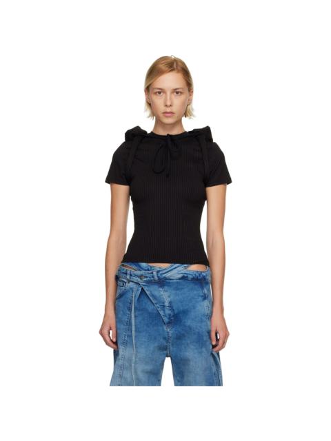 OTTOLINGER Black Padded Hood T-shirt