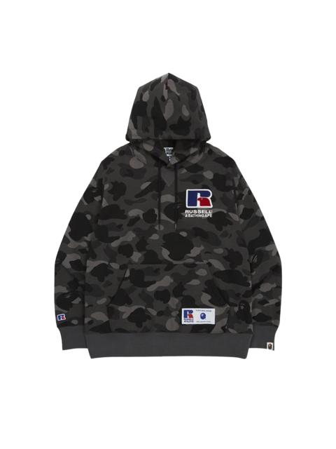 BAPE x Russell Color Camo College Hoodie 'Black'