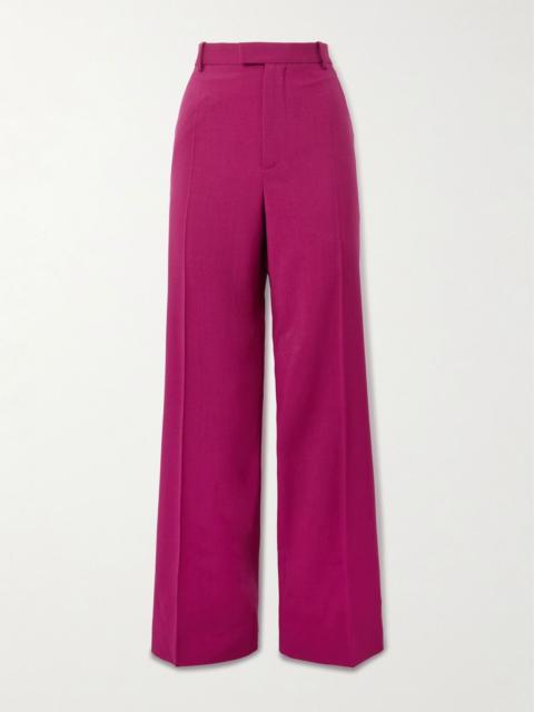 Bottega Veneta Twill wide-leg pants Magenta