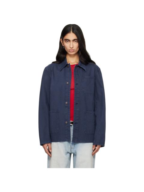 Tonywack Purple Garment Washed Cotton Utility Jacket