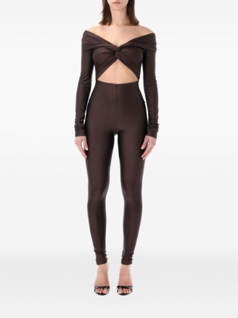 THE ANDAMANE off-shoulder twist jumpsuit