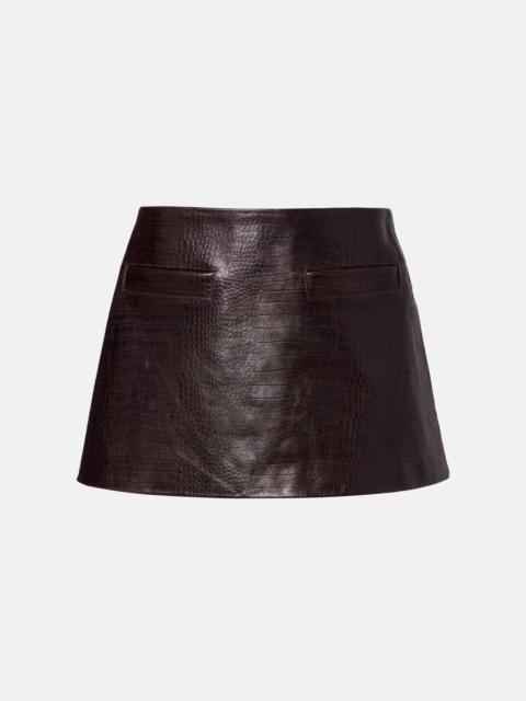 The Frankie Shop Rory croc-effect leather miniskirt