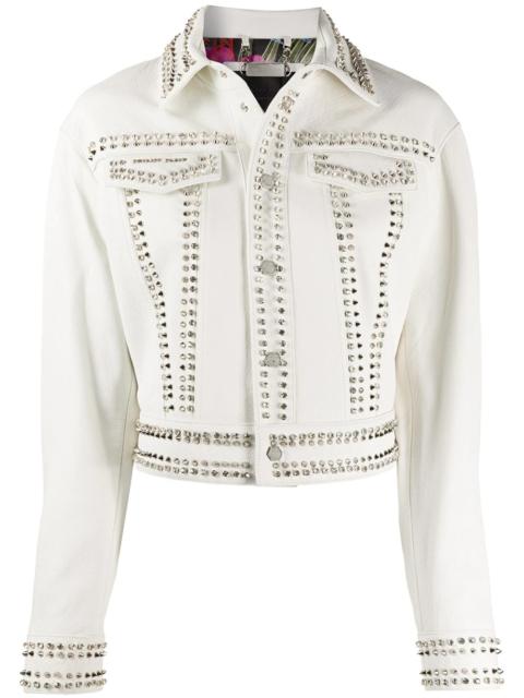 PHILIPP PLEIN skull stud leather jacket