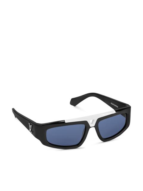 1.1 Evidence Metal Square Sunglasses, White, One Size