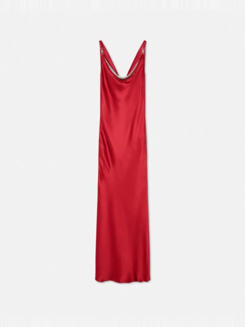VERSACE Metal Mesh Slip Satin Gown