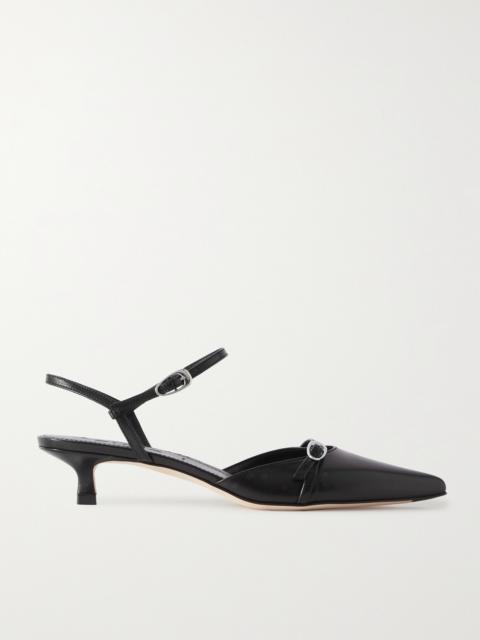 Aeyde Melia Leather Point-toe Pumps