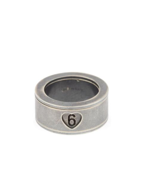 MM6 Maison Margiela heart-shape frame ring