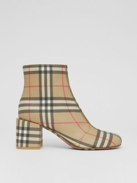 Burberry Vintage Check Block-heel Ankle Boots