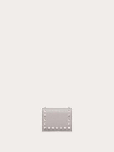 SMALL ROCKSTUD GRAINY CALFSKIN WALLET