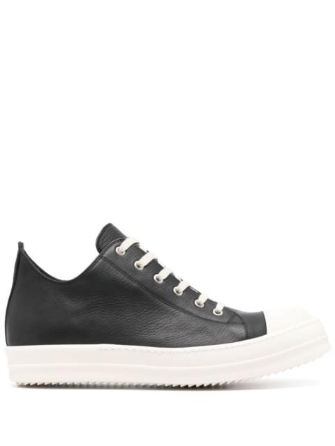 contrasting-toecap leather sneakers
