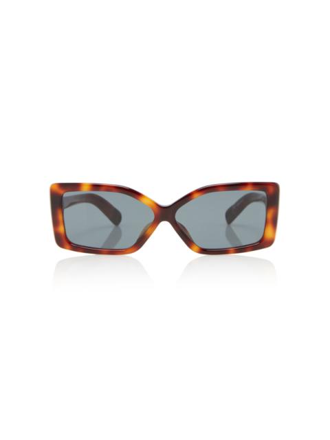 JACQUEMUS Rectangle-Frame Acetate Sunglasses brown