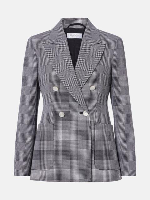 Max Mara Prince of Wales check virgin wool blazer