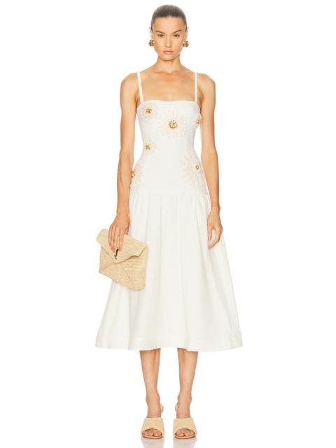 PatBO Tropic Linen Midi Dress