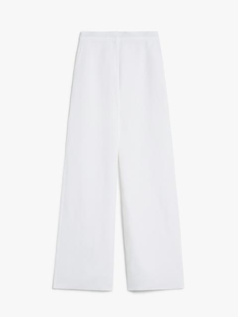 Flowing viscose and linen trousers