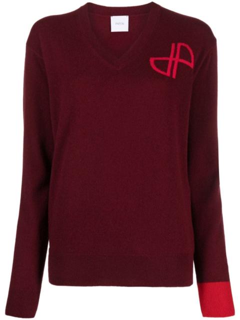 PATOU JP V-neck jumper