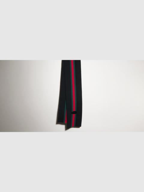 GUCCI Striped wool cashmere jacquard scarf