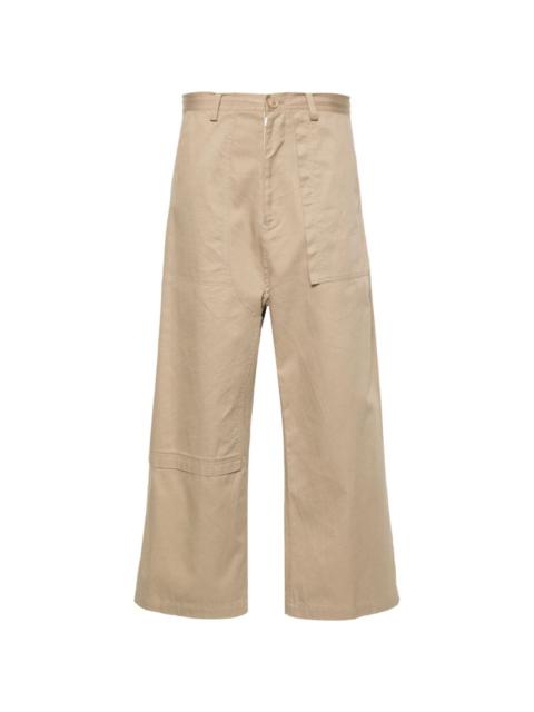 Y's cotton straight-leg trousers
