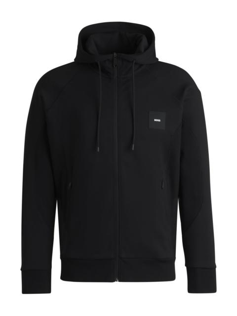 BOSS ZIP-UP HOODIE WITH LOGO PATCH