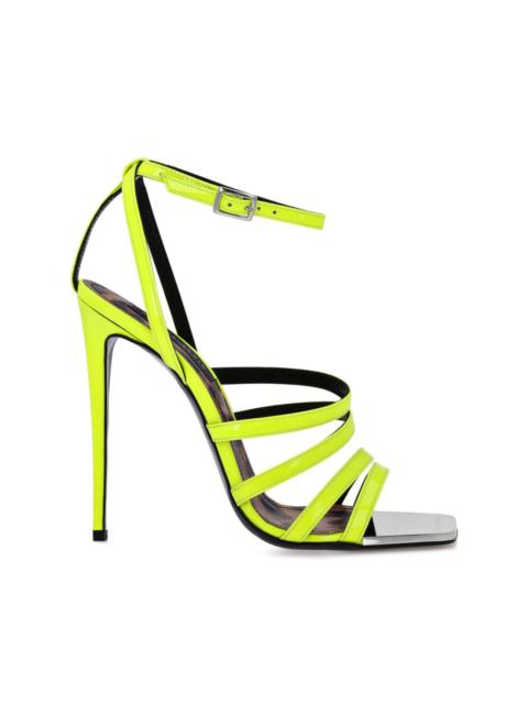 square-toe patent leather sandals