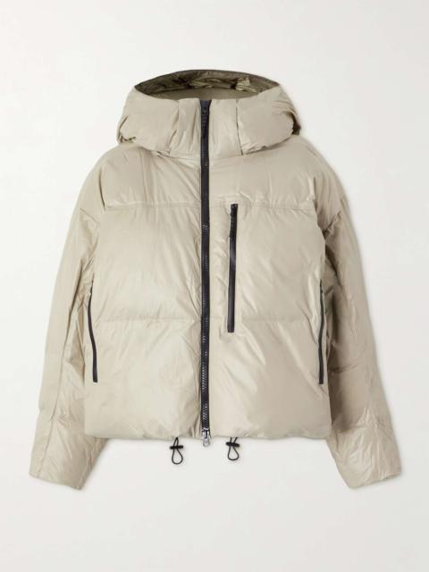 adidas TrueNature hooded quilted padded recycled-shell jacket Beige