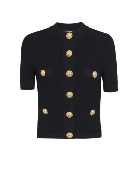 Buttoned knitted cardigan