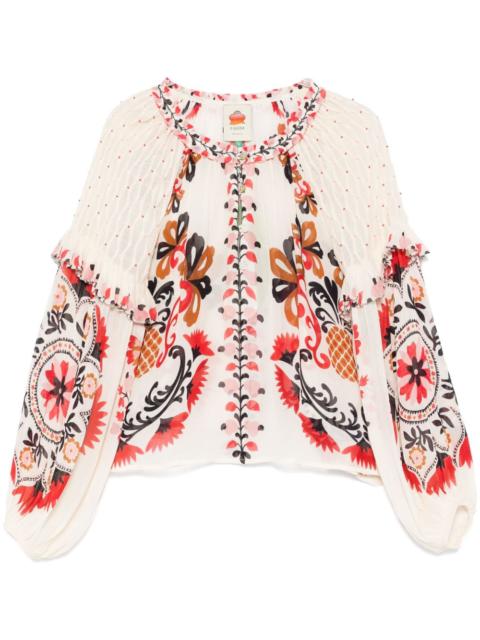 FARM RIO Cashew Mandala blouse