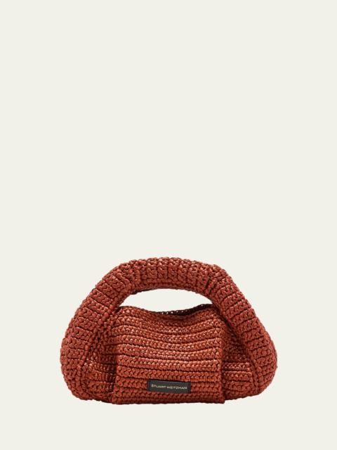 Stuart Weitzman The Moda Mini Raffia Top-Handle Bag