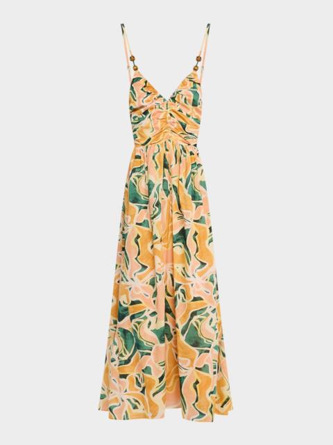 Rails Palm Cotton Midi Dress