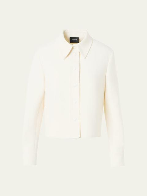 AKRIS Talitha Cotton-Silk Shirt Jacket