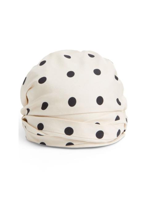 Valentino polka dot-print silk head scarf