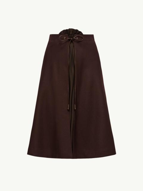 Moncler Wool Gabardine Midi Skirt
