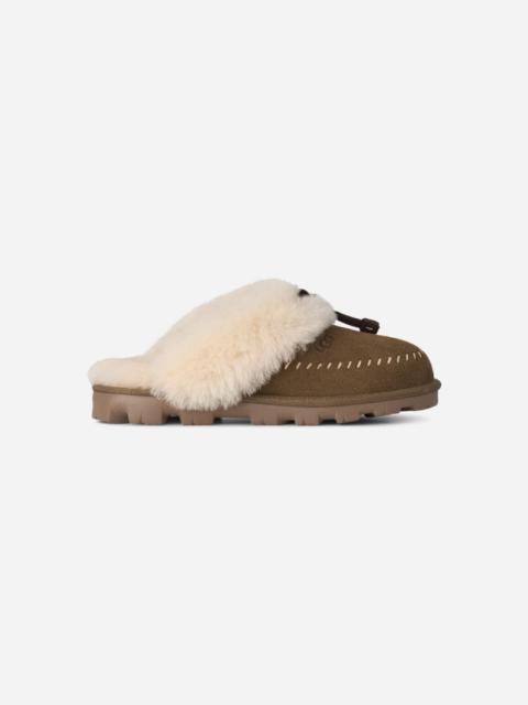 UGG ® Women's Coquette Stitch Sheepskin Slippers in Light Bronze