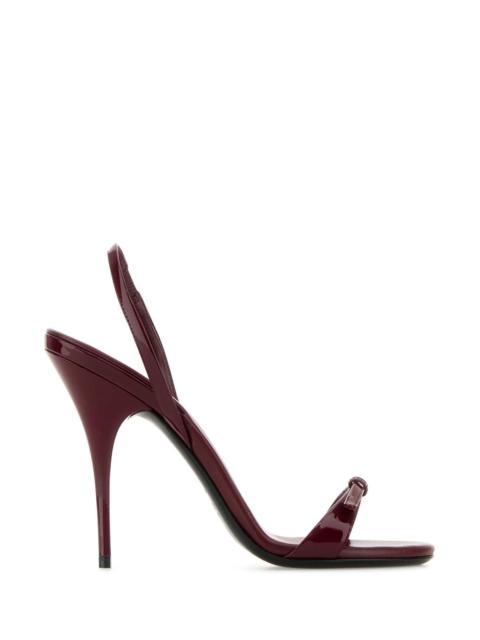 Miu Miu Miu Miu Women Tyrian Purple Leather Sandals