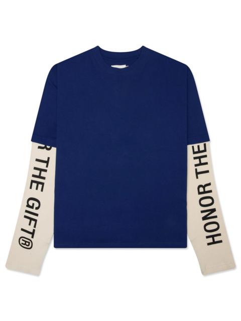 HONOR THE GIFT HONOR DOUBLE SLEEVE TEE - ROYAL BLUE
