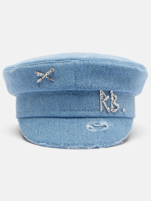 RUSLAN BAGINSKIY Embellished cotton hat