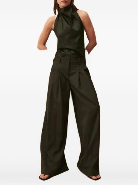 TWP high-neck backless top