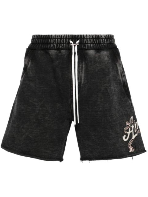 AMIRI Filigree cotton track shorts