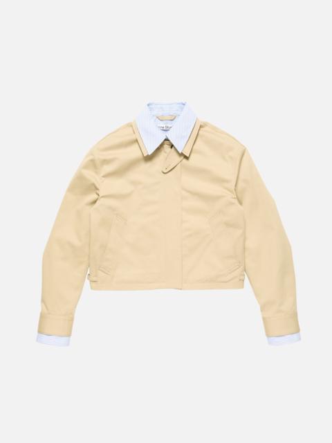 Acne Studios Layered twill jacket - Pale beige