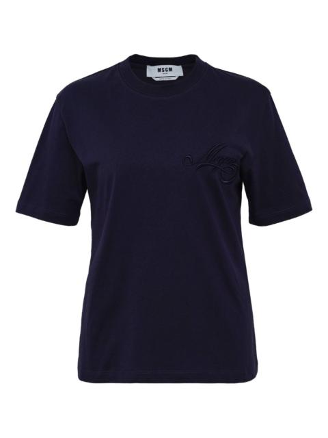 MSGM logo-embroidered short-sleeve t-shirt