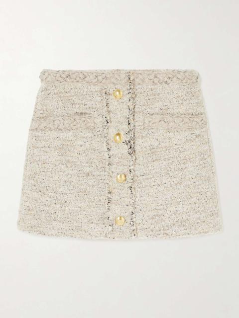 Isabel Marant Gleny braided tweed mini skirt Ecru