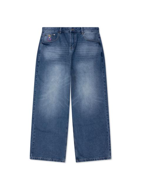 KidSuper PATCHED FLARE PANT - BLUE