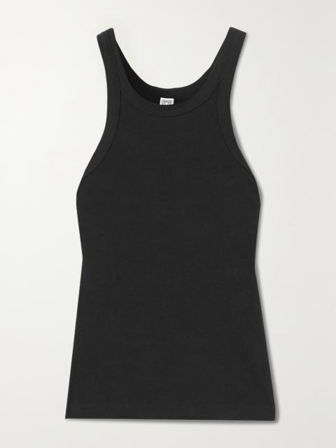 TOTEME + Net Sustain Curved Ribbed Stretch Organic Cotton-jersey Tank