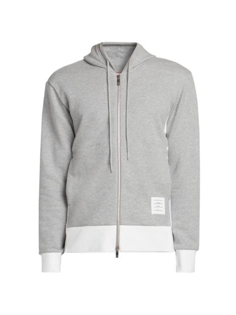 Thom Browne Men's Loopback Jersey Hoodie Jacket - Light Grey
