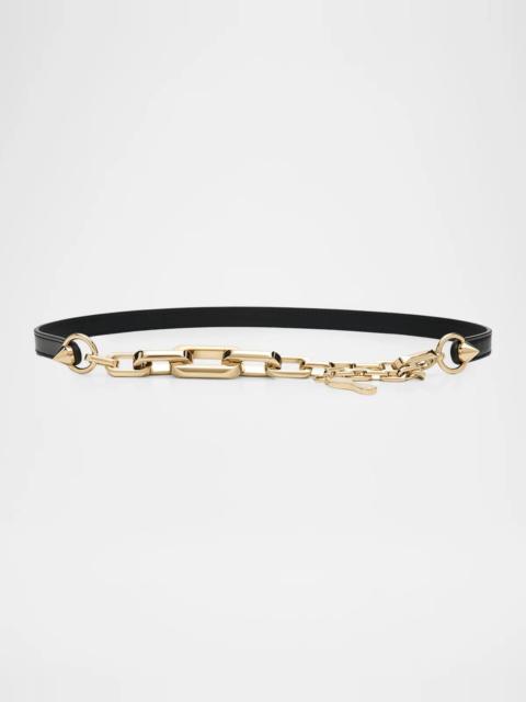 Christian Louboutin Eva Chain Leather Belt