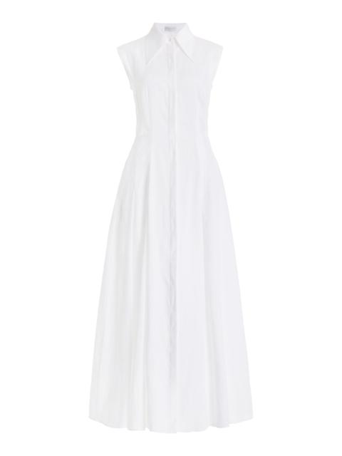 GABRIELA HEARST Durand Shirt Dress in White Aloe Linen