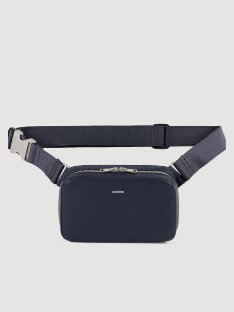 Sandro SMALL GRAINED LEATHER BAG