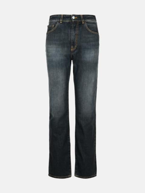 GCDS BLACK COTTON JEANS