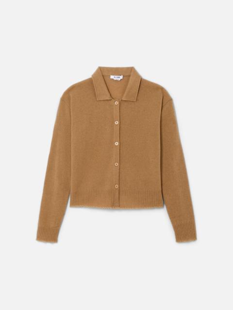 RE/DONE The Loose Polo Cardigan - Toffee