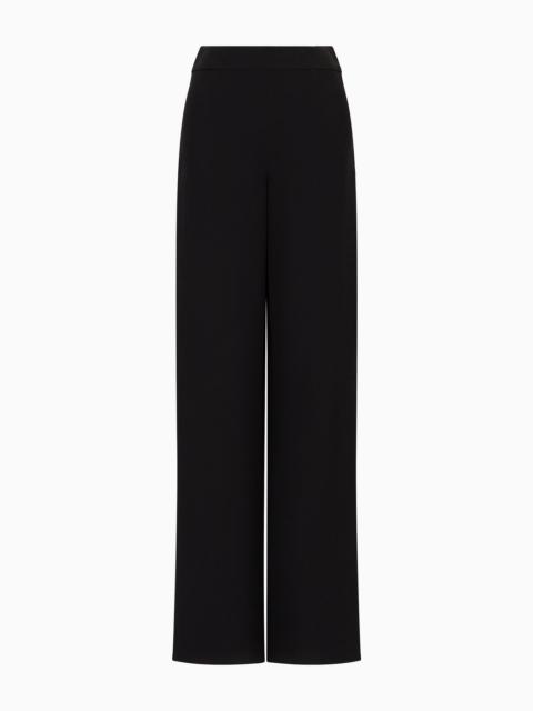 Straight-cut, silk-cady trousers