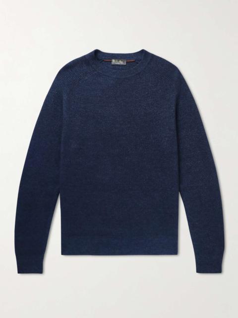 Loro Piana Ribbed Cashmere, Linen and Silk-Blend Sweater